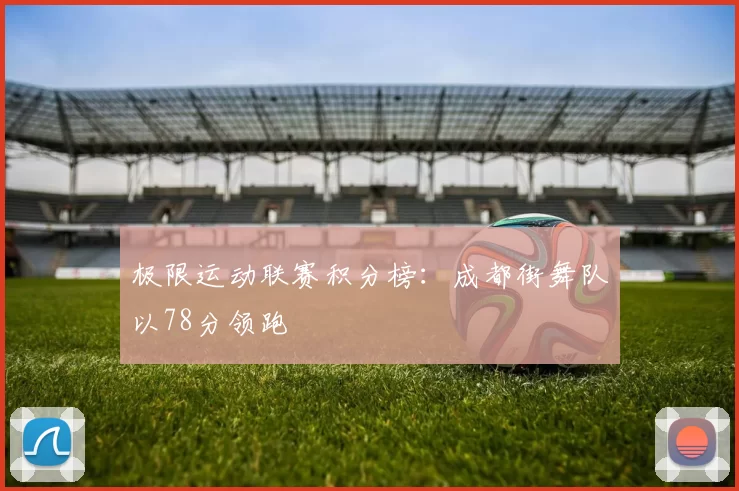 极限运动联赛积分榜：成都街舞队以78分领跑